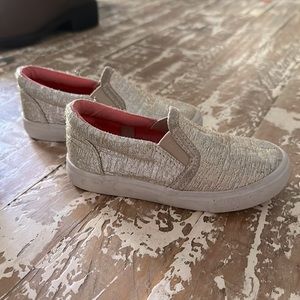 Gold Shimmer Slide-ons Size 7 T